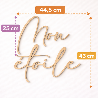 ✨ Personalized wooden phrase – Wall decoration