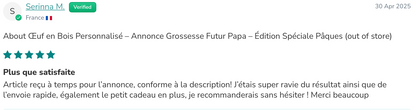 Œuf en Bois Personnalisé – Annonce Grossesse Futur Papa – Édition Spéciale Pâques – création personnalisée en bois, Chou Rose (visuel 10/10)