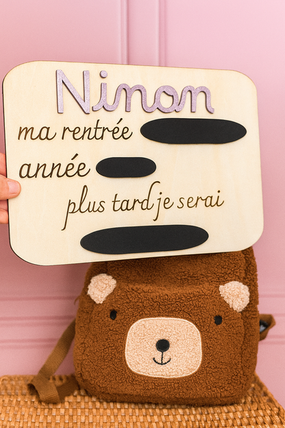 Pancarte personnalisée pour photo de rentrée scolaire : métier de rêve