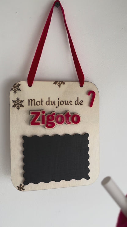 Panneau de message du lutin farceur personnalisé avec ardoise