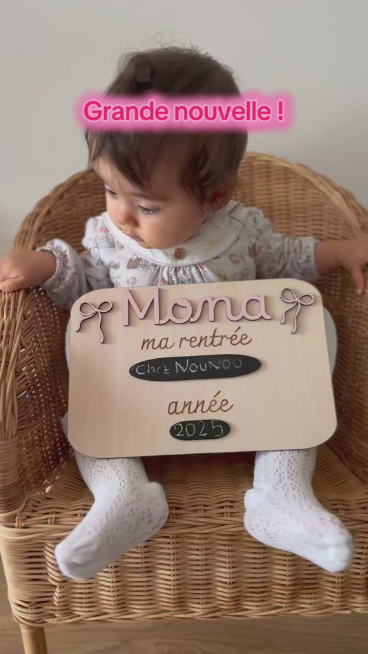 Personalized sign for back-to-school photo