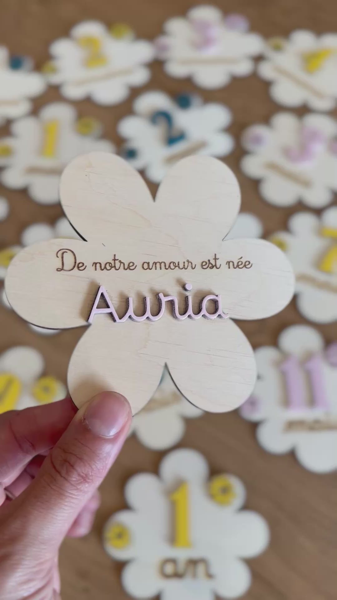 cartes étapes et annonce prénom 