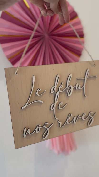 Pancarte en bois personnalisée – Citation murale en relief